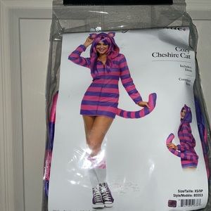 Brand New Adult xs-small Cheshire Cat Costume